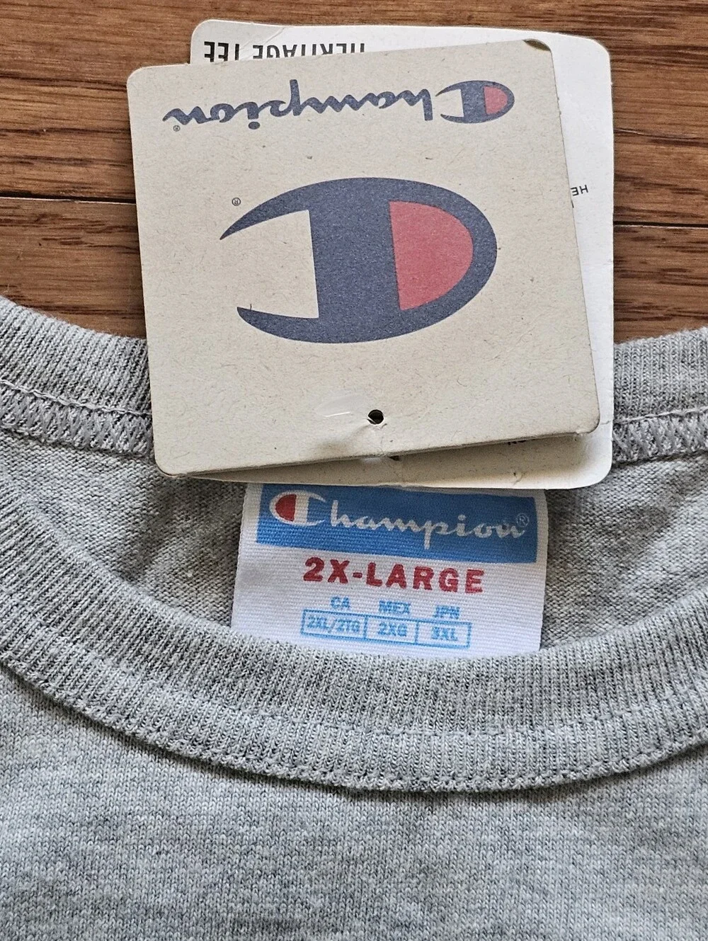 Champion Men's 'Big C' Logo Short Sleeve 'Heritage' Relaxed Fit Heavyweight Tee - Picture 9 of 10